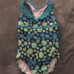 Girls Speedo Polka-Dot Swimsuit